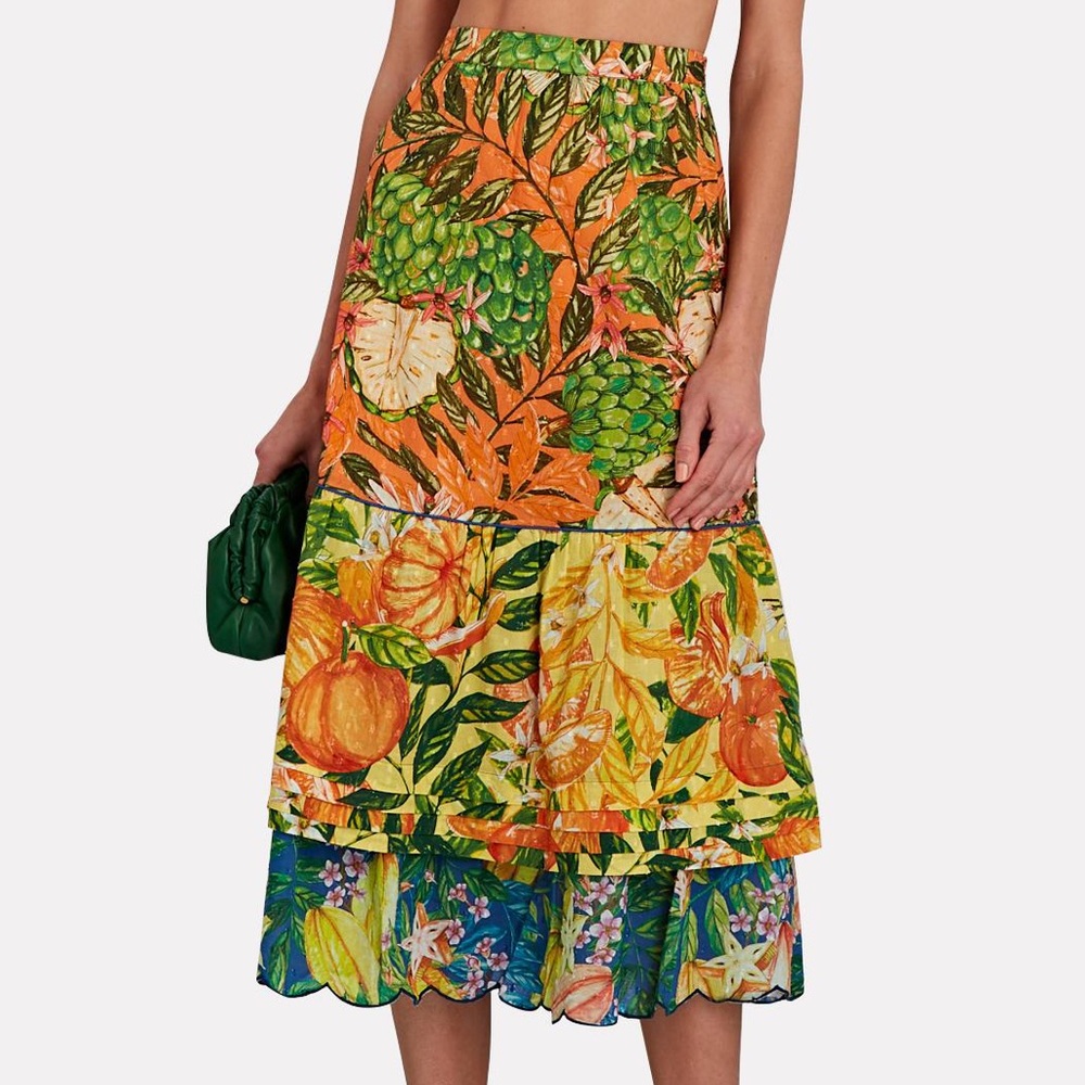 NWT FARM RIO Caipirinha Midi Skirt